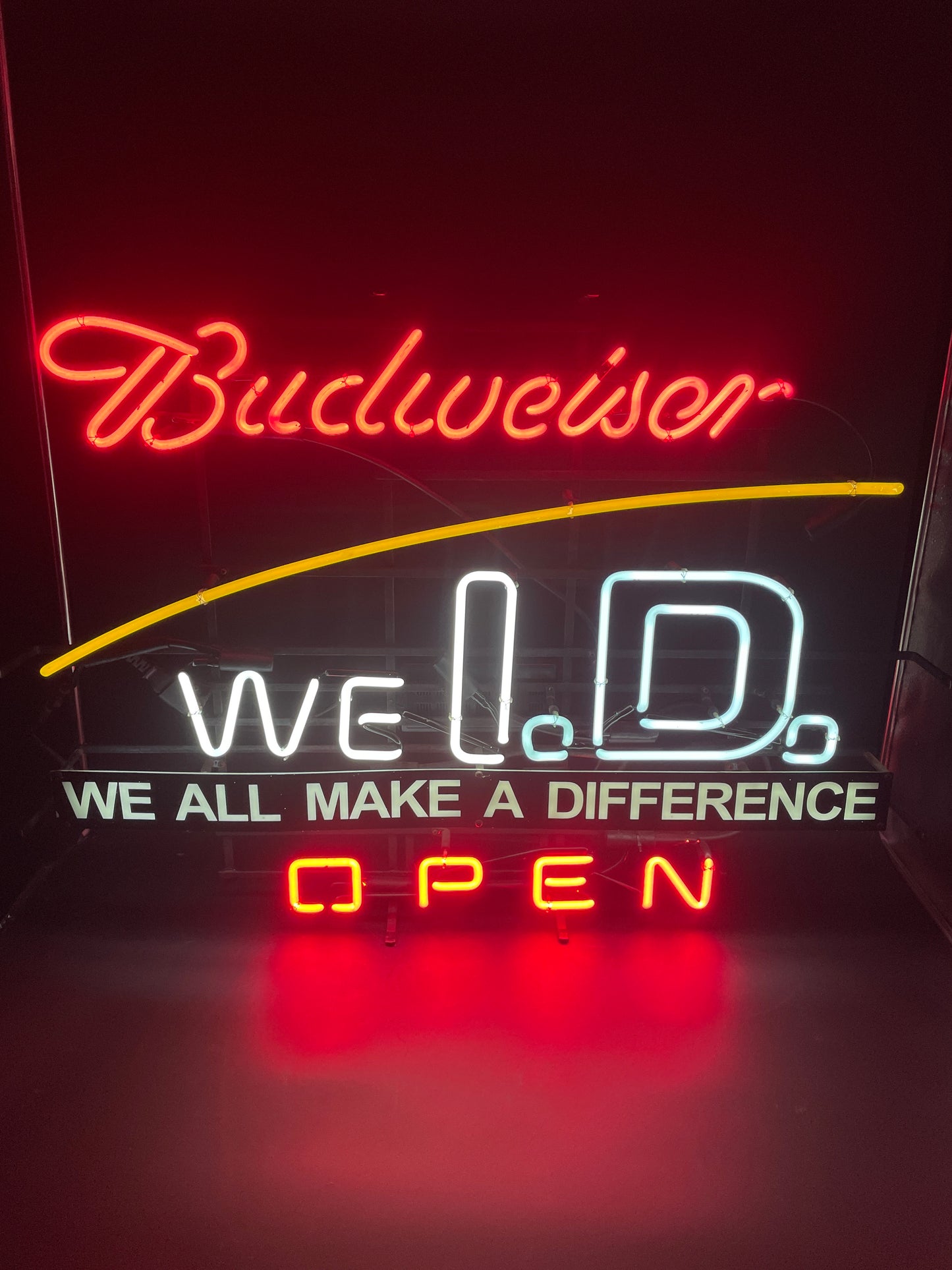 WE Single Stroke Word unit with Emphasis for Budweiser We ID Replacement Tube - Neon Sign Part