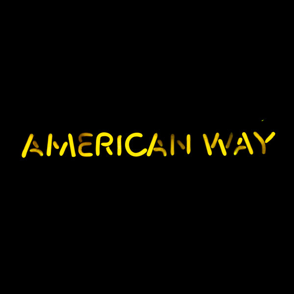 American Way Single Stroke Word Unit for Miller Neon Sign Replacement Tube