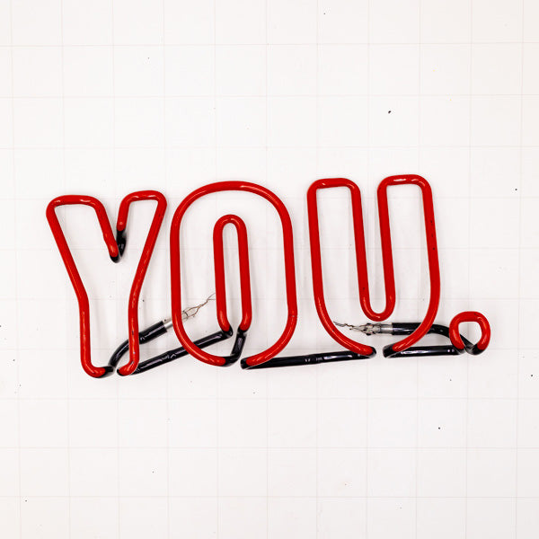 YOU Double Stroke Word Unit Replacement Tube - Neon Sign Part Used