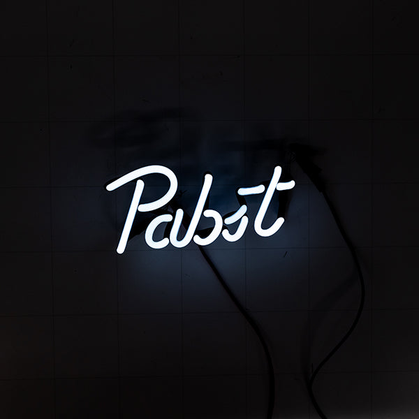 Pabst Script Word Unit for Pabst Blue Ribbon Red Border Replacement Tube - Neon Sign Part Used