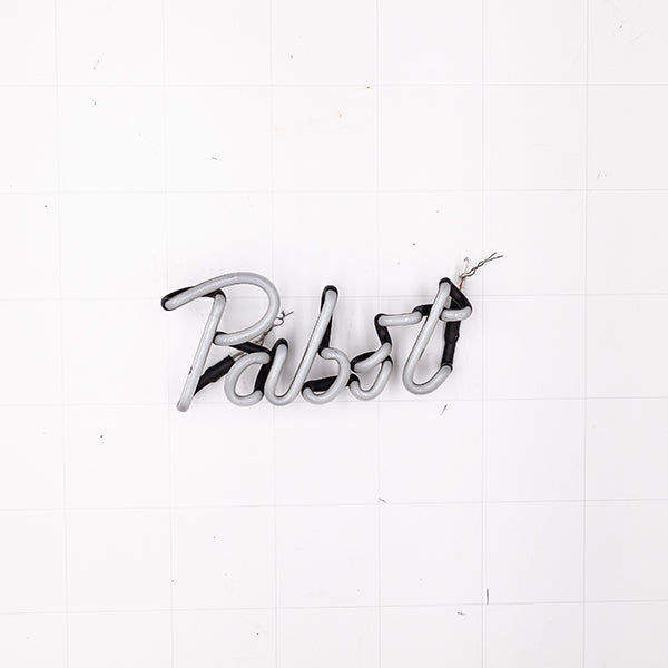Pabst Script Word Unit for Pabst Blue Ribbon Red Border Replacement Tube - Neon Sign Part Used