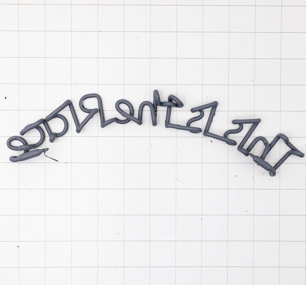 This is the Place Single Stroke Word Unit for Pabst Gray Block Out Paint Neon Sign Replacement Tube