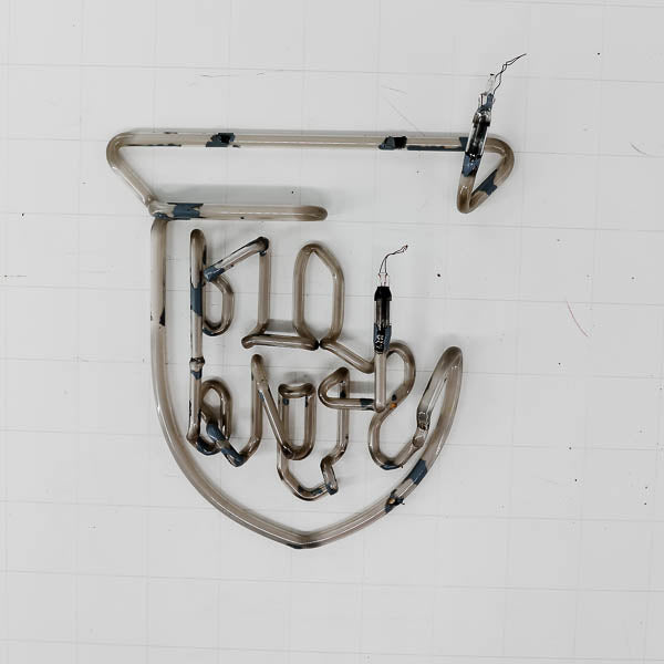 Vintage Old Style Single Stroke Word unit with Shield Replacement Tube - Neon Sign Part