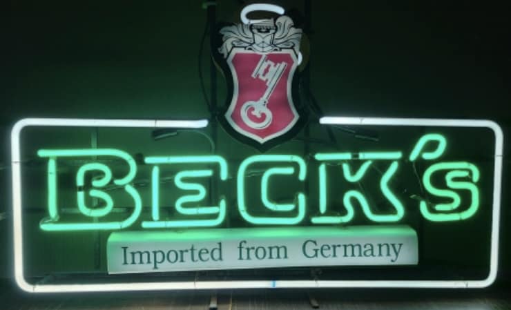 Back plate for Beck Neon Sign Plastic Replacement Panel
