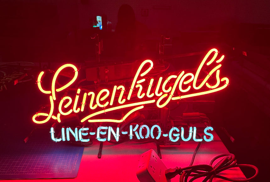 -EN Single Stroke Word Unit for Leinenkugel’s Line - En - Koo - Guls Motion Neon Sign Replacement Tube