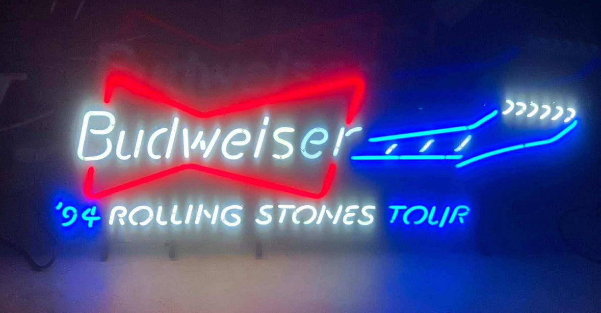 94 ROLLING Single Stroke Word Unit for Budweiser Guitar Rolling Stones Replacement Tube - Neon Sign Part
