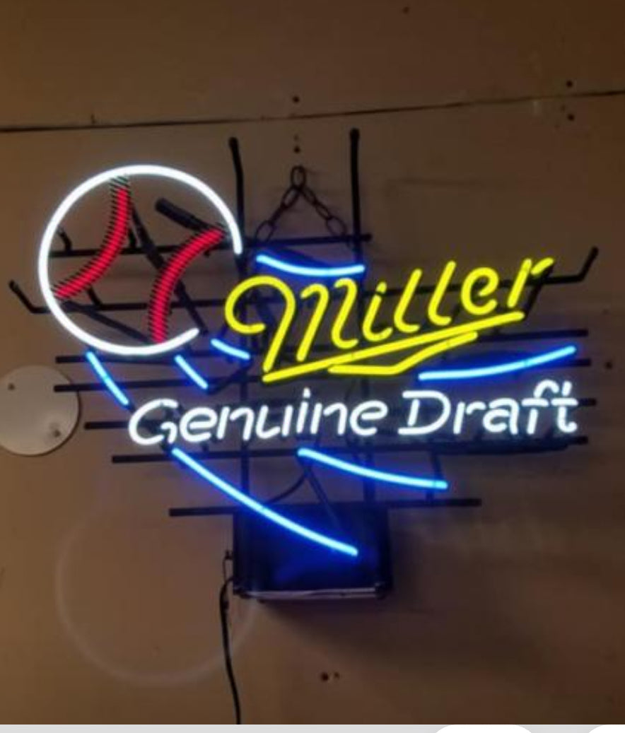 Emphasis Border unit for Miller Genuine Draft Baseball Neon Sign Replacement Tube
