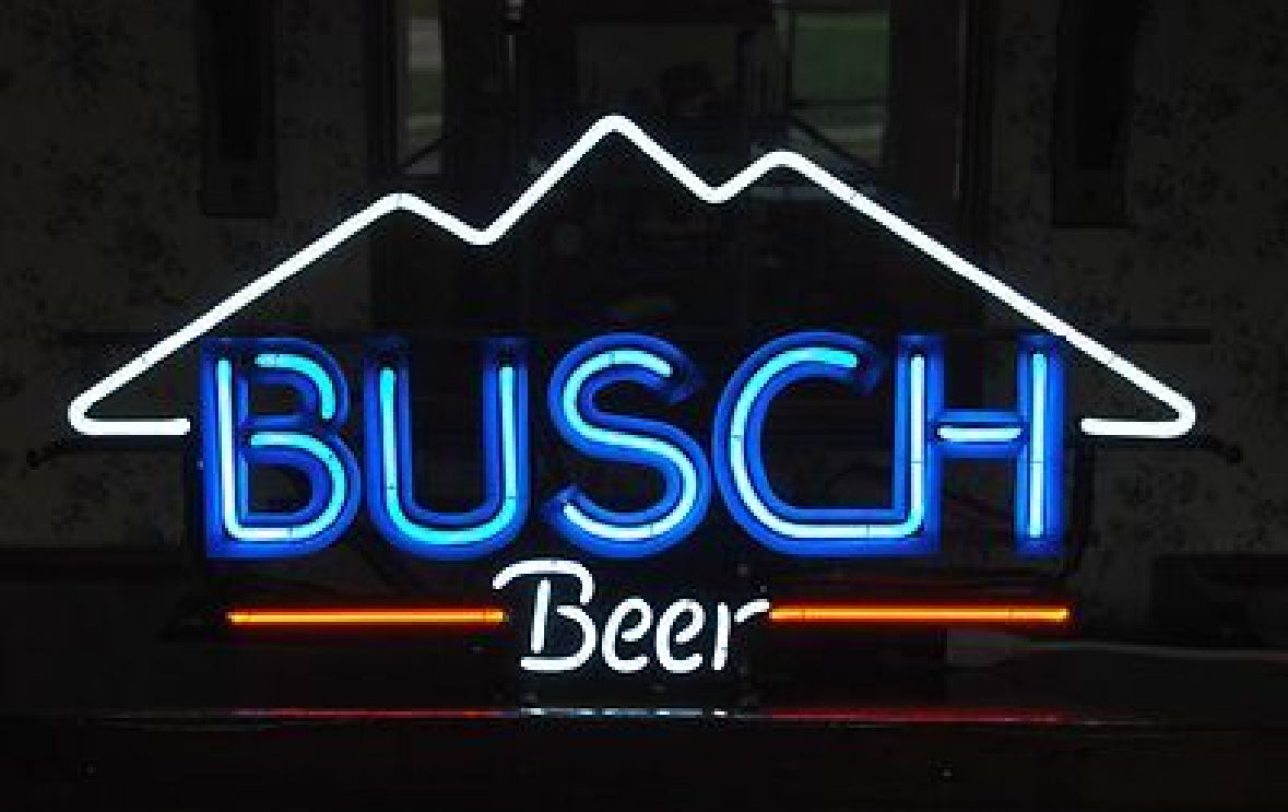 Beer Script Word Unit for Busch Neon Sign Replacement Tube