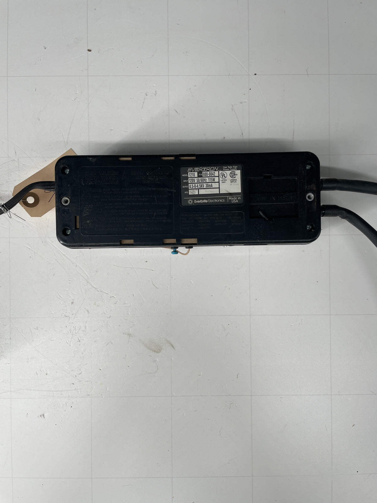 Evertron 1210 Electronic Neon Sign Replacement Transformer – 4.5Kv