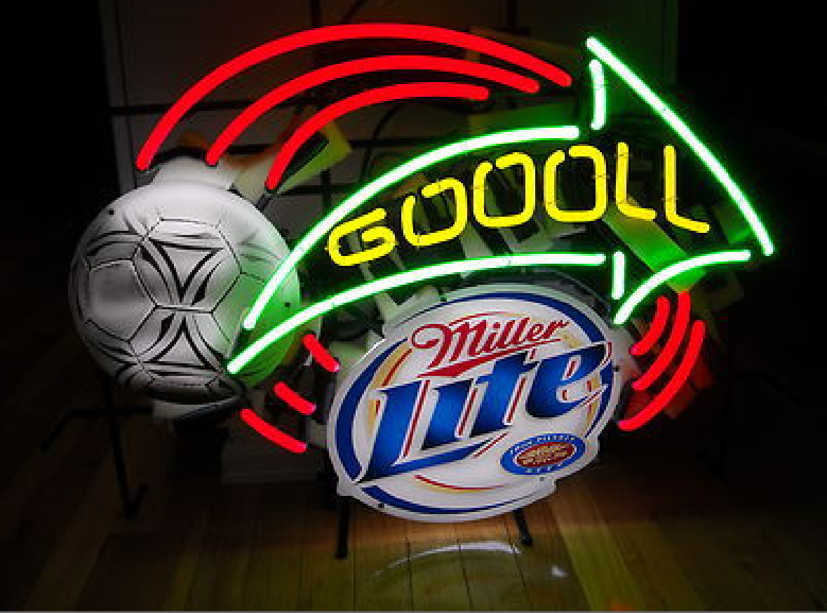 Soccer Ball Neon Sign Plastic Replacement Panel for Miller Lite Soccer