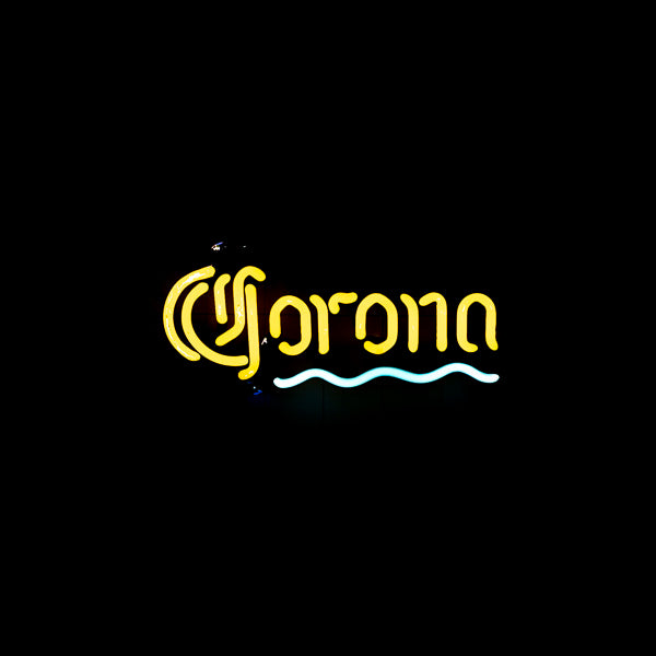 Corona Single Stroke Word Unit with Wave Neon Sign Replacement Tube
