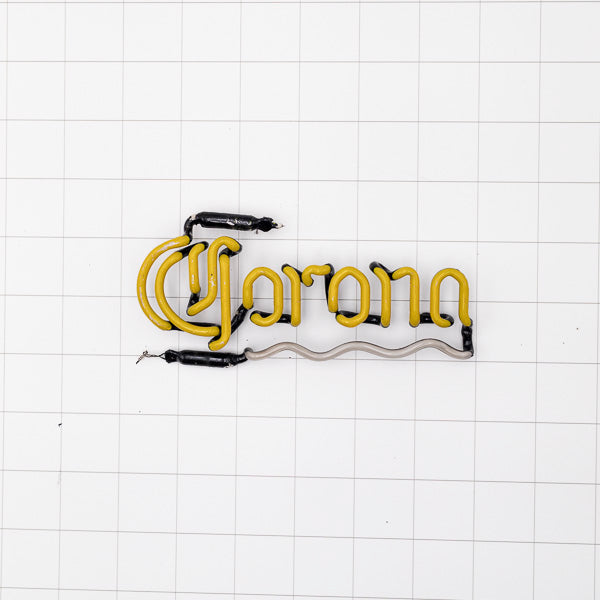 Corona Single Stroke Word Unit with Wave Neon Sign Replacement Tube