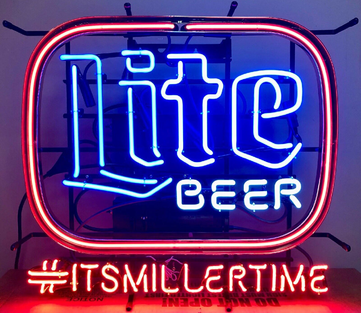 Red Neon Border for Lite Beer # It’s Miller Time Neon Sign Replacement Tube