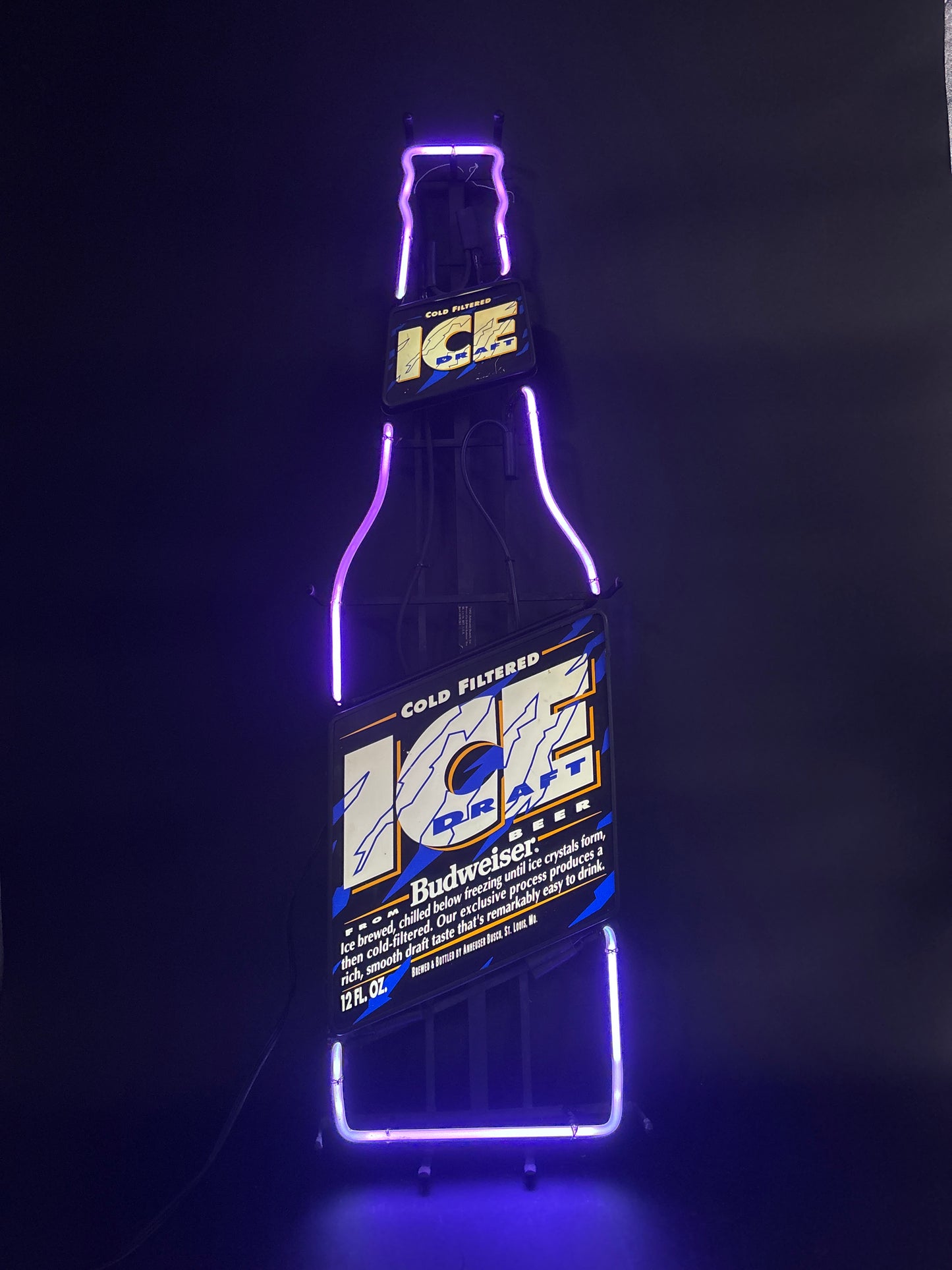 Housing for Bud Ice Bottle Neon Sign Plastic Replacement Panel