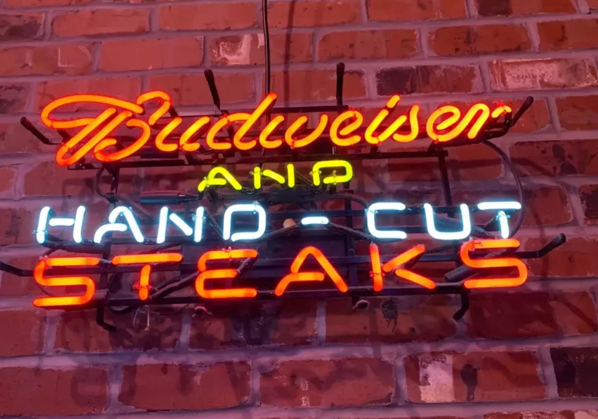 STEAKS single stroke word unit for Budweiser and Hand Cut Steaks Replacement Tube - Neon Sign Part