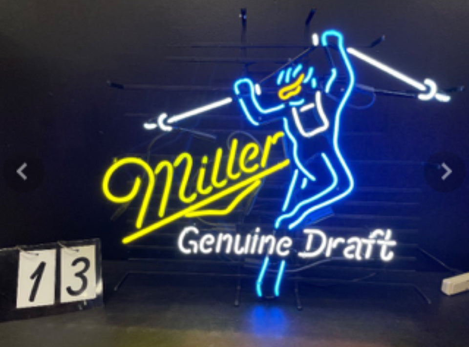 Ski Poles for Miller Genuine Draft Replacement Tube - Neon Sign Part