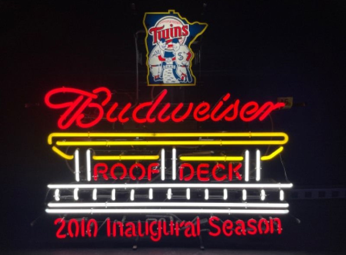 2010 Inaugu Single Stroke Word unit for Budweiser Minnesota Twins Baseball 2010 Inaugural Season Replacement Tube - Neon Sign Part