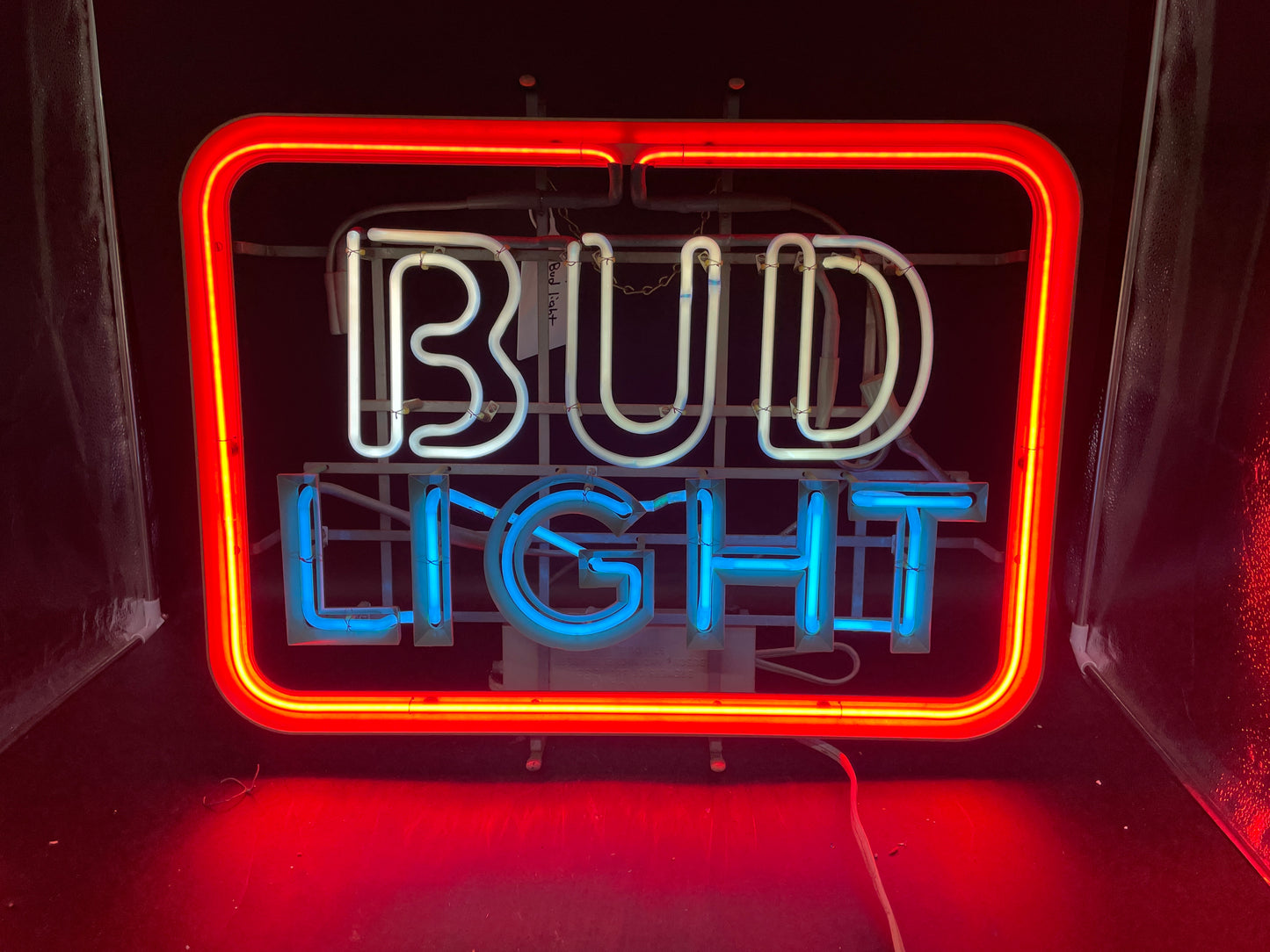 LIGHT single stroke word unit for Vintage Double Stroke Bud Light Replacement Tube - Neon Sign Part Used