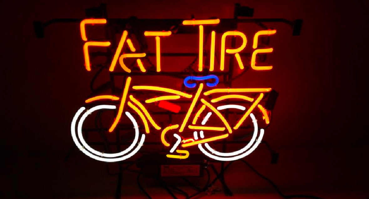 Rear Tire and Pedal for Fat Tire Bike Neon Sign Replacement Tube