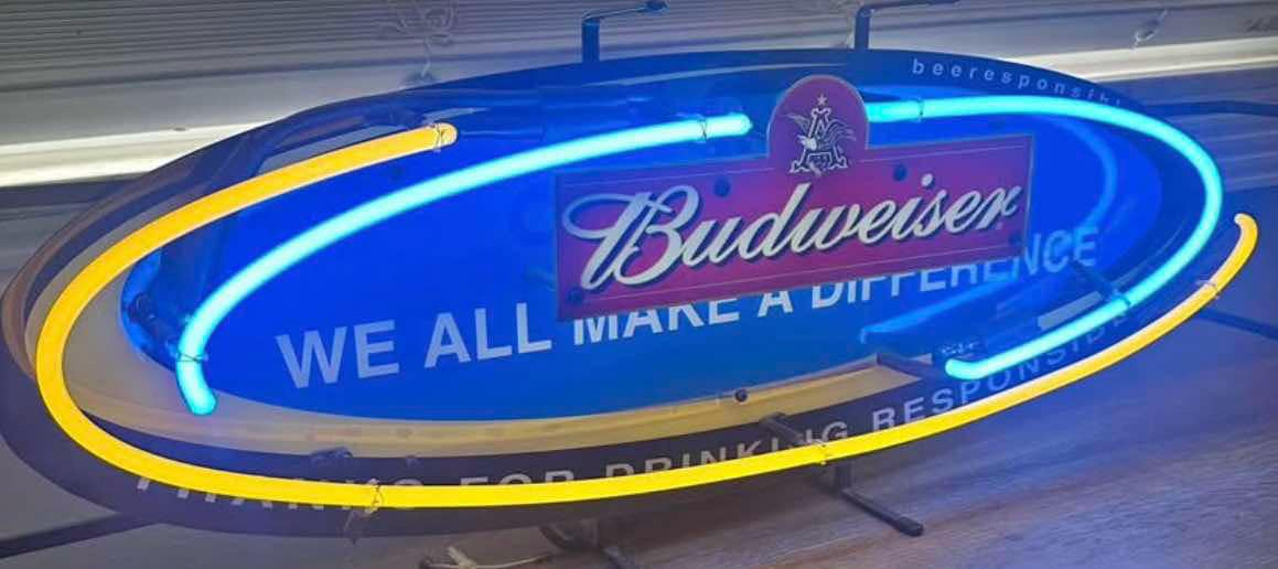 Budweiser Oval Boarder & Backlight / Grid for Drink Responsibly Neon Sign Replacement Tube