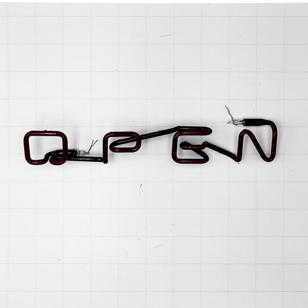 OPEN Red Single Stroke Neon Sign Replacement Tube
