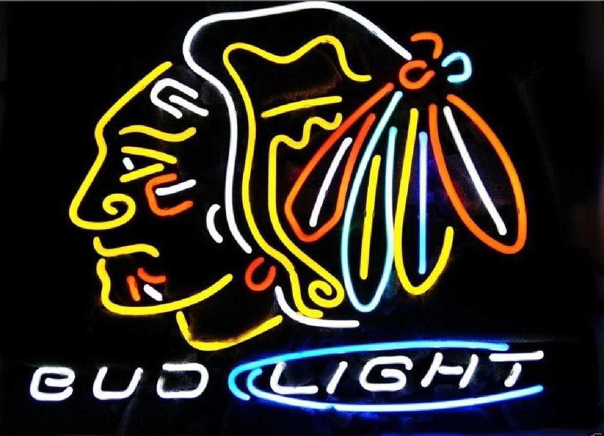 Front Face / Head unit for Bud Light NHL Chicago Black Hawks Replacement Tube - Neon Sign Part