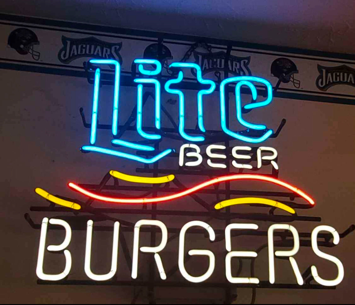 Yellow Emphasis Unit for Miller Lite Beer Burgers Replacement Tube - Neon Sign Part