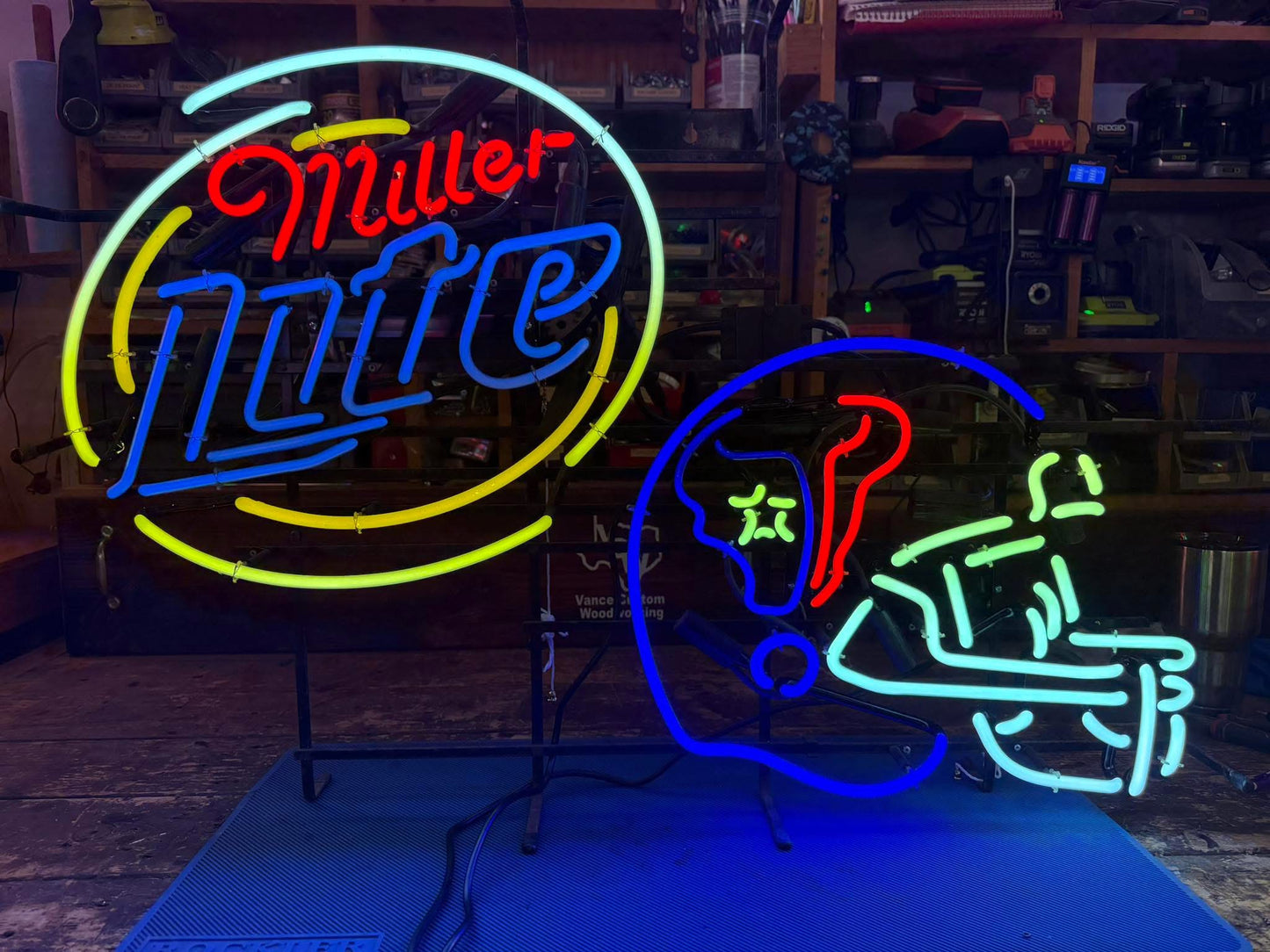 Houston Texans Logo for Miller Lite Football Helmet Replacement Tube - Neon Sign Part