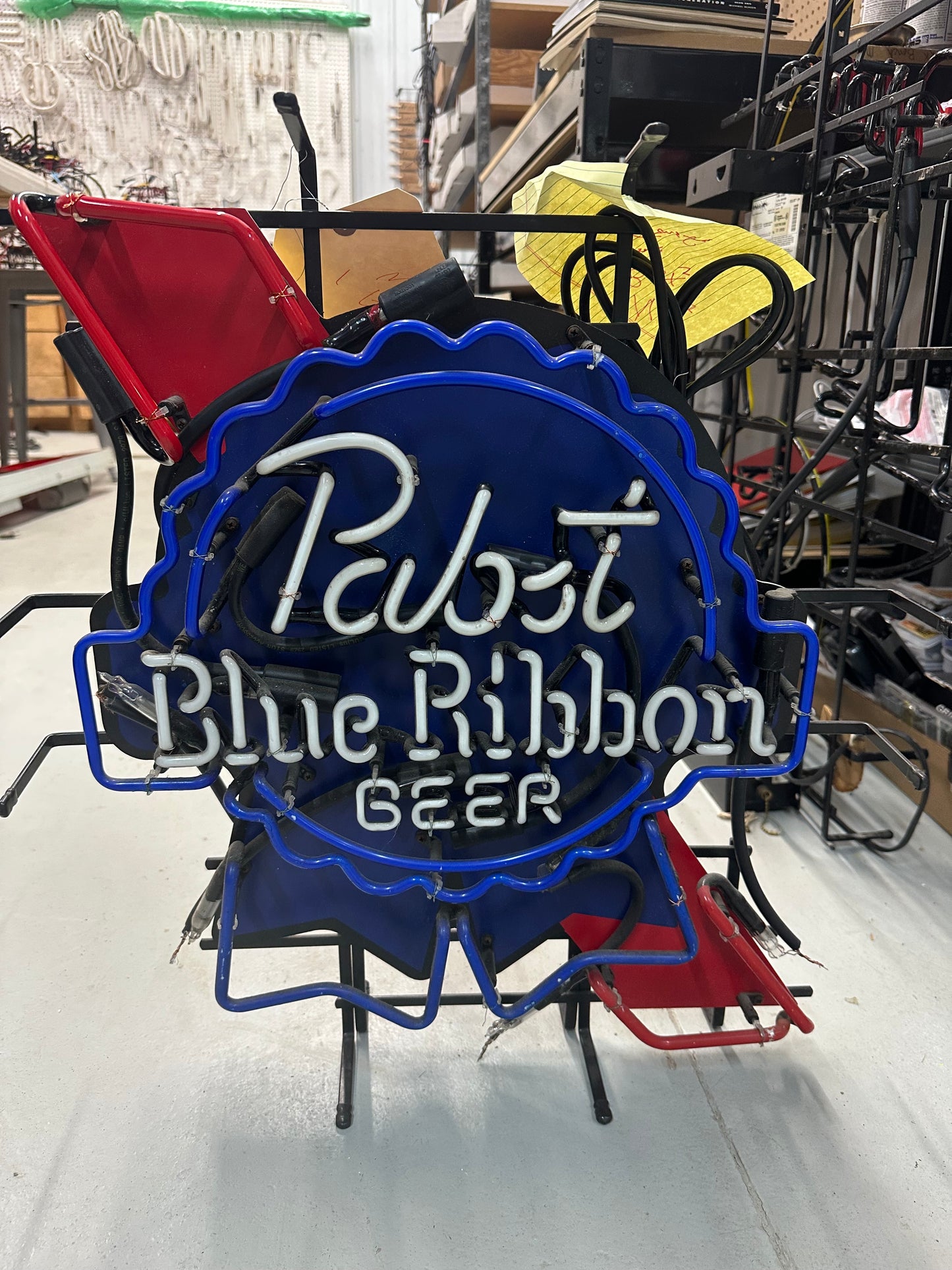 Painted Outer & Inner Border Unit for Pabst Blue Ribbon Replacement Tube - Neon Sign Part