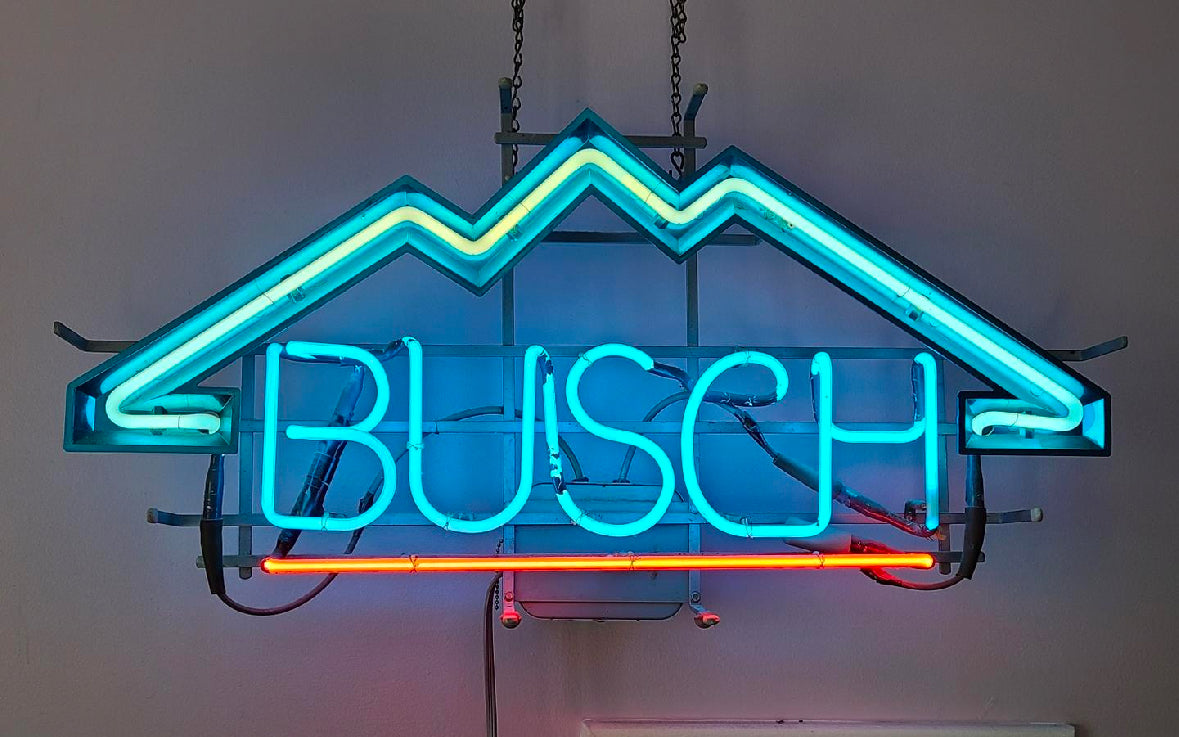 Lower Red Emphasis Tube on Large BUSCH Reflector Neon Sign Replacement Tube