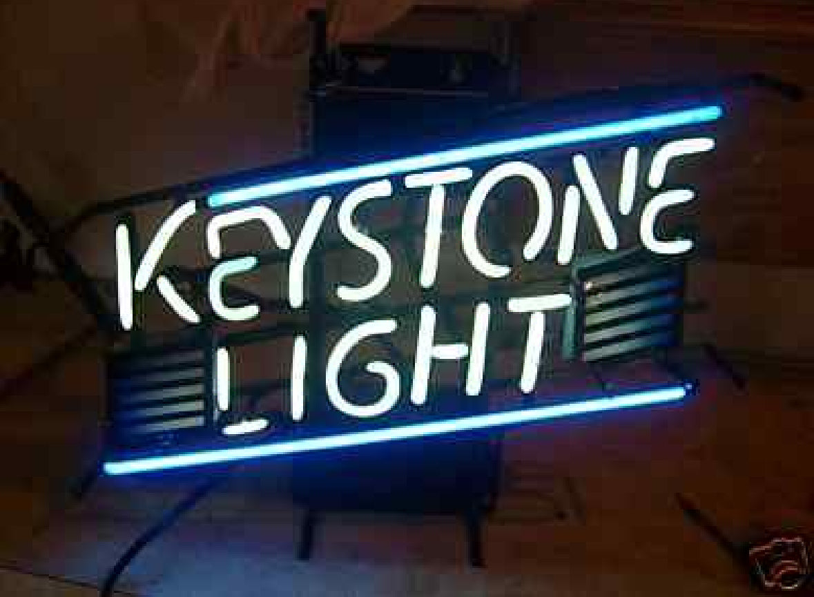TONE HT Single Stroke Word unit with emphasis and grid for Keystone Light Replacement Tube - Neon Sign Part