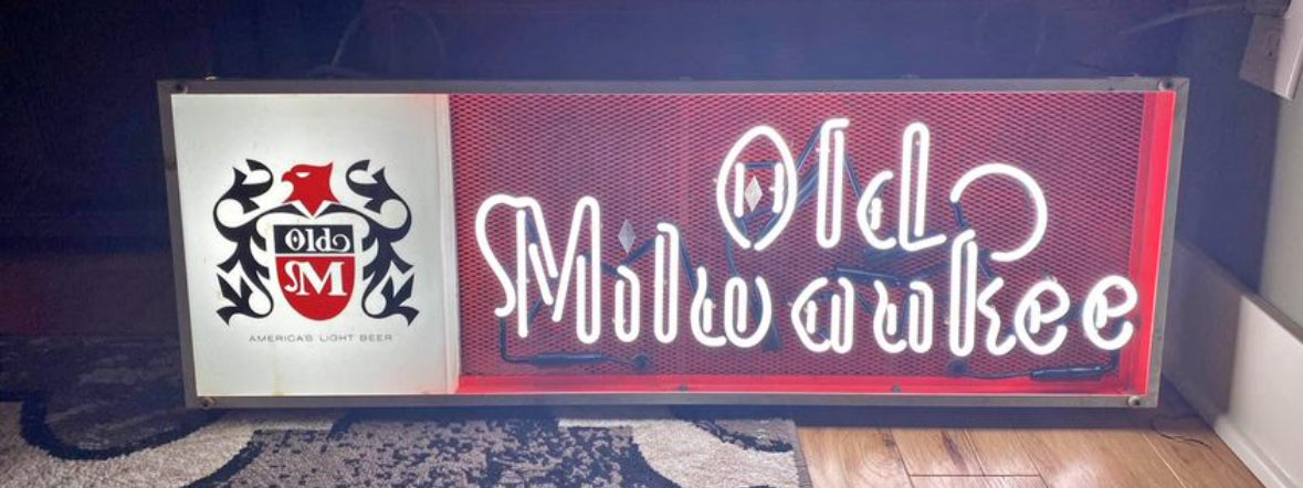 Old Milwaukee double stroke 1 of 2 units for set Tube Replacement Tube - Neon Sign Part