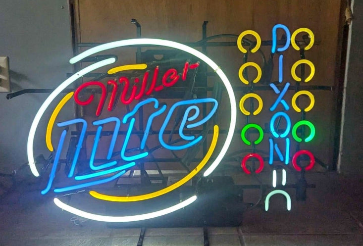 Dixon Dragway Race Miller Lite Replacement 2 Tube Set - Neon Sign Part