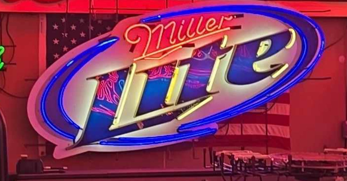 t Double Stroke Word Unit for Large Miller Lite Replacement Tube - Neon Sign Part