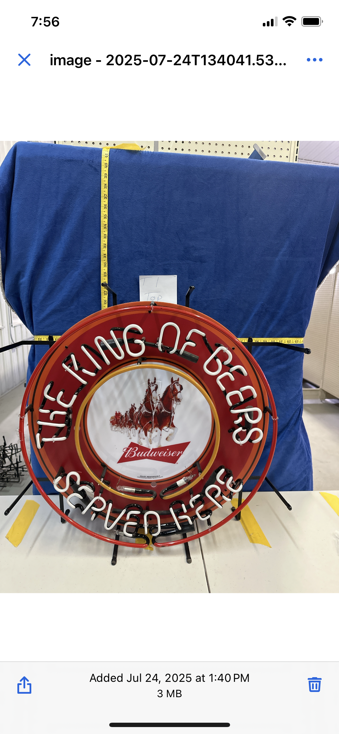 Circle Backing for Budweiser The King of Beers Served Here Neon Sign Plastic Replacement Panel