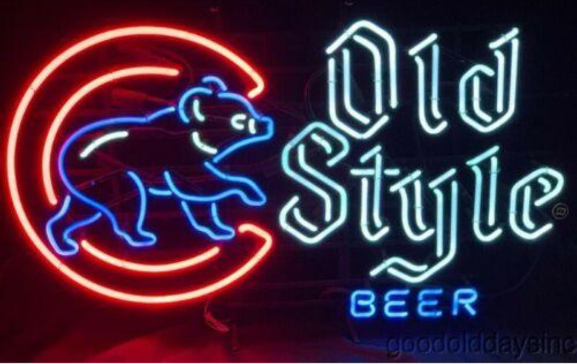 Large C for Chicago Cubs Border Unit for Old Style Beer Replacement Tube - Neon Sign Part
