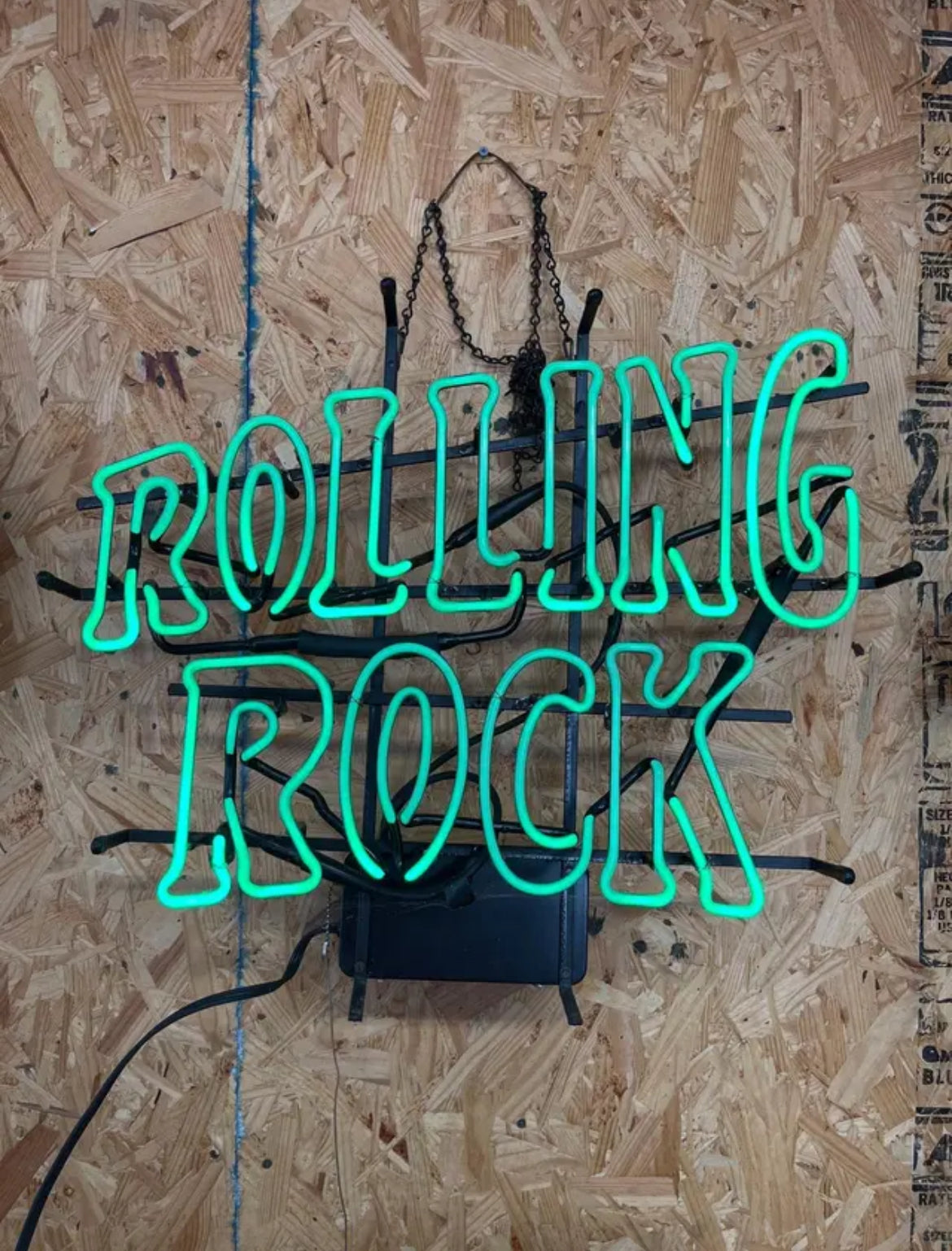 ROCK Double Stoke Word unit for Rolling Rock Replacement Tube - Neon Sign Part