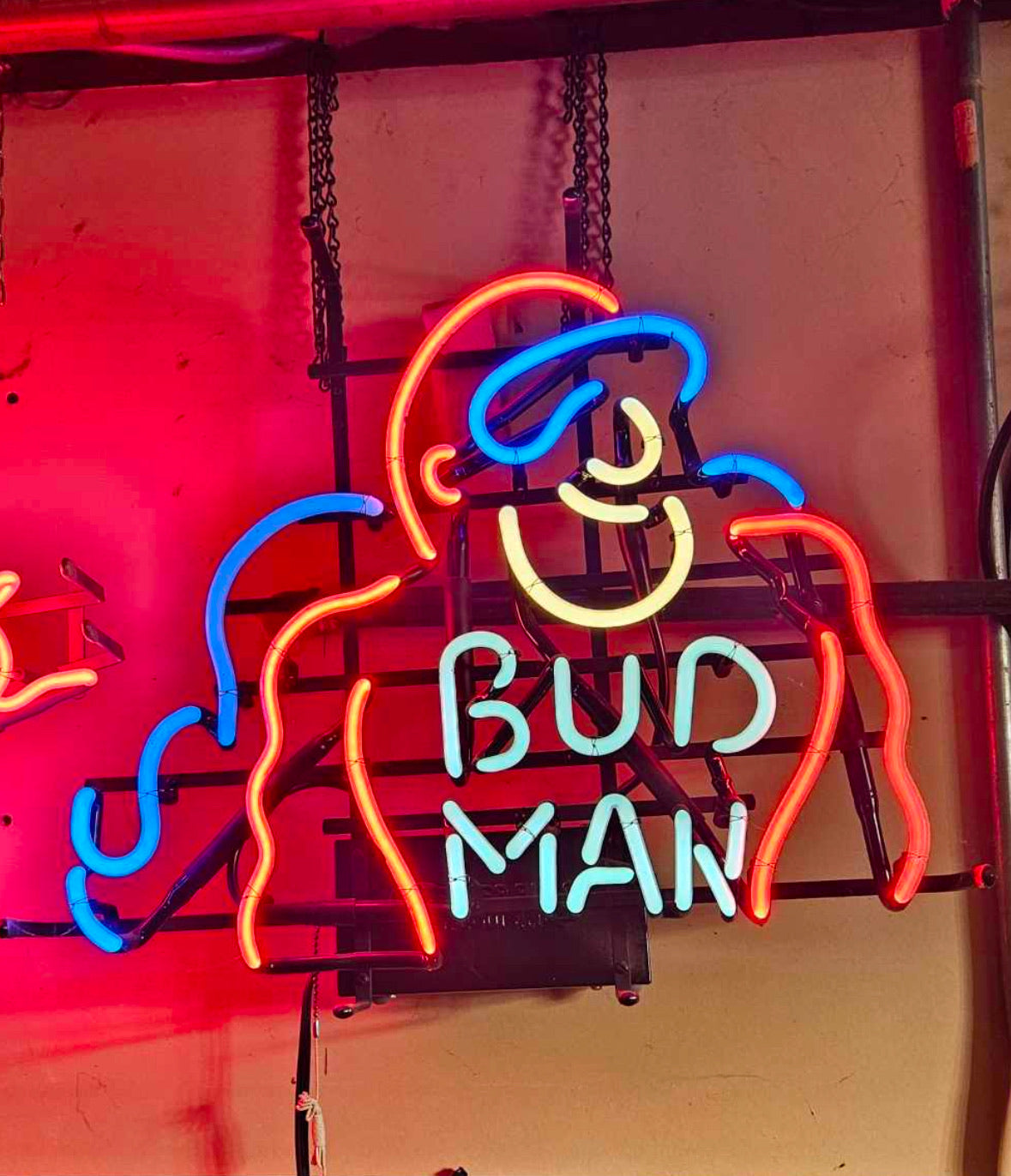 Right Arm for Bud Man Neon Sign Replacement Tube