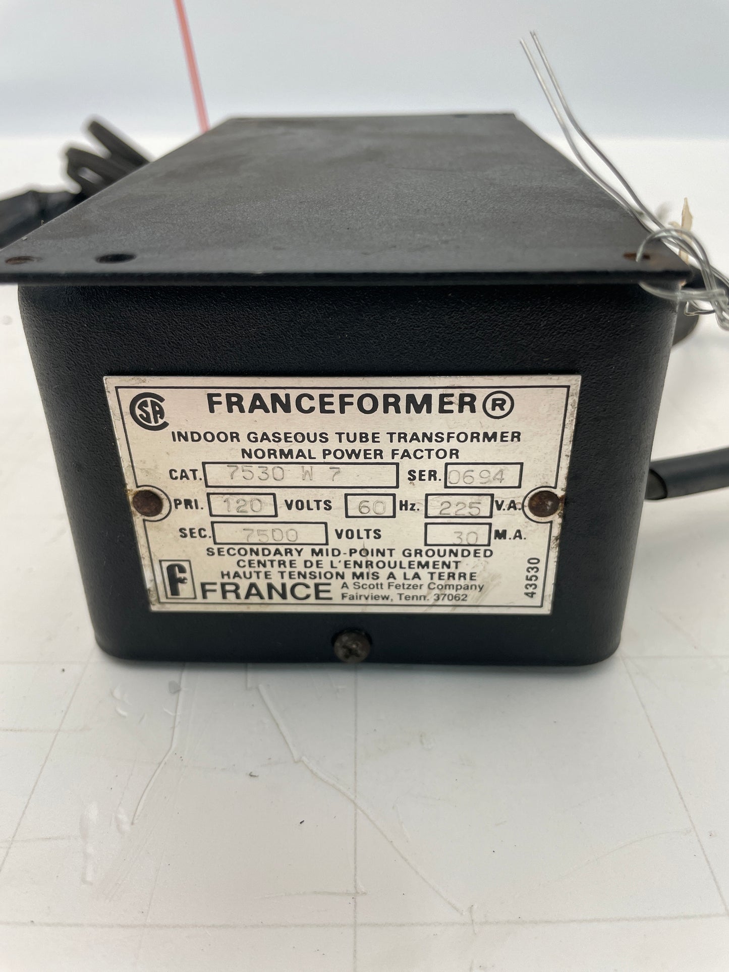Franceformer Vintage Core & Coil Neon Sign Replacement Transformer – 6Kv