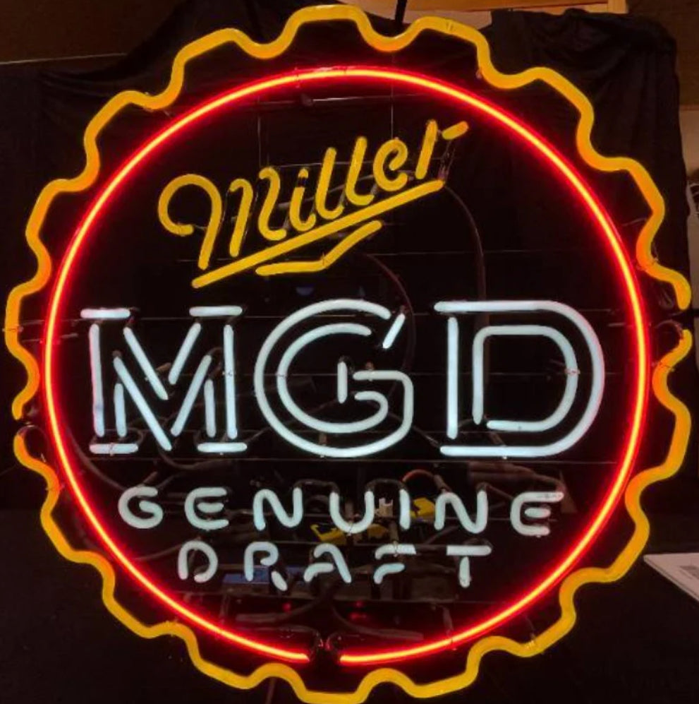 Top/Bottom Bottlecap Border for large MGD Bottlecap Neon Replacement Tube - Neon Sign Part