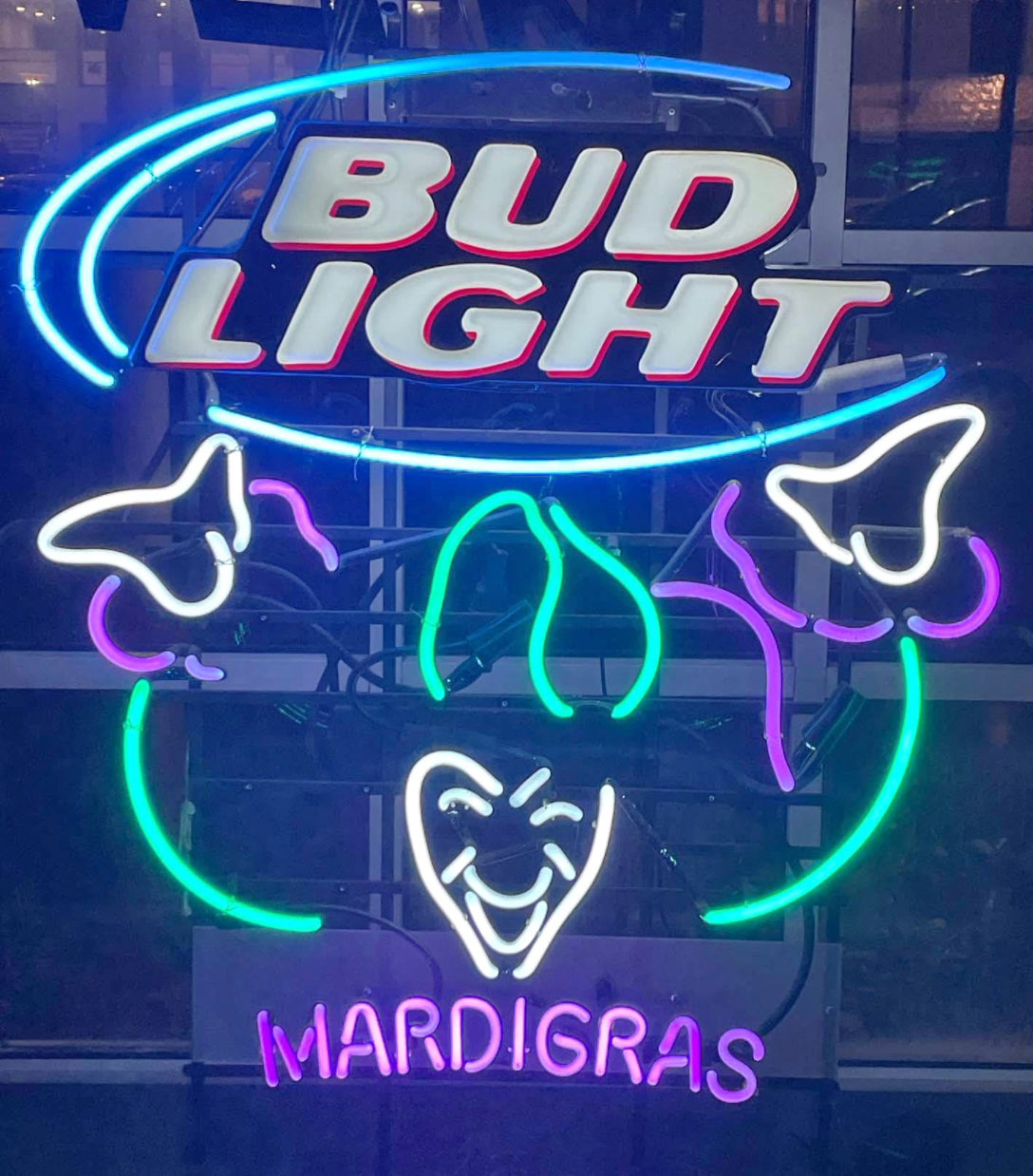 Left & Center Hat unit for Bud light Mardigras Replacement Tube - Neon Sign Part