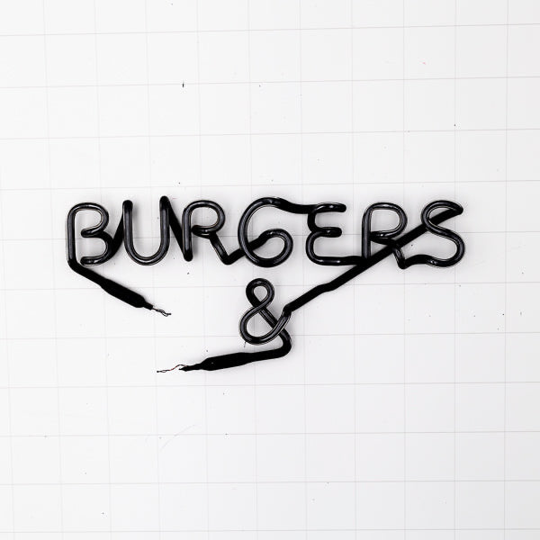 BURGERS& Single Stroke Word Unit Replacement Tube - Neon Sign Part Used