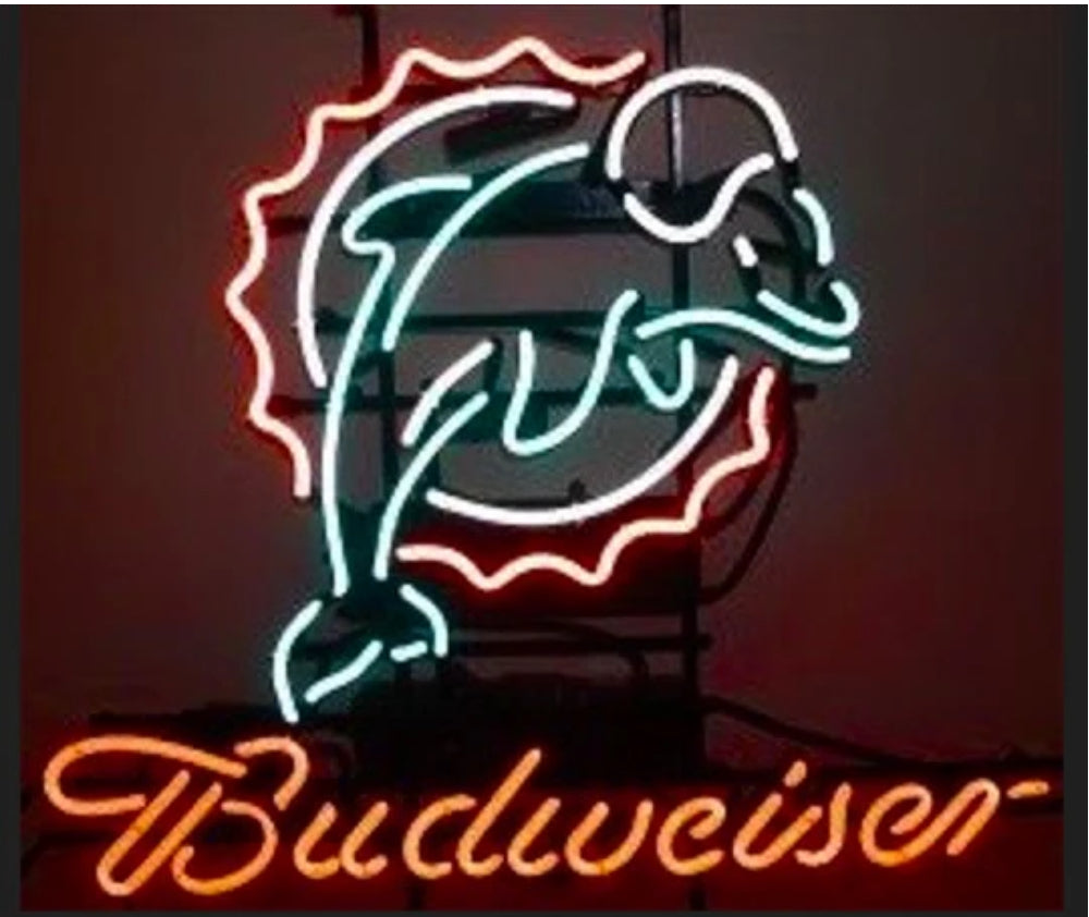 Sun Border unit for Budweiser and Bud Light Miami Dolphins logo - Neon Sign Part