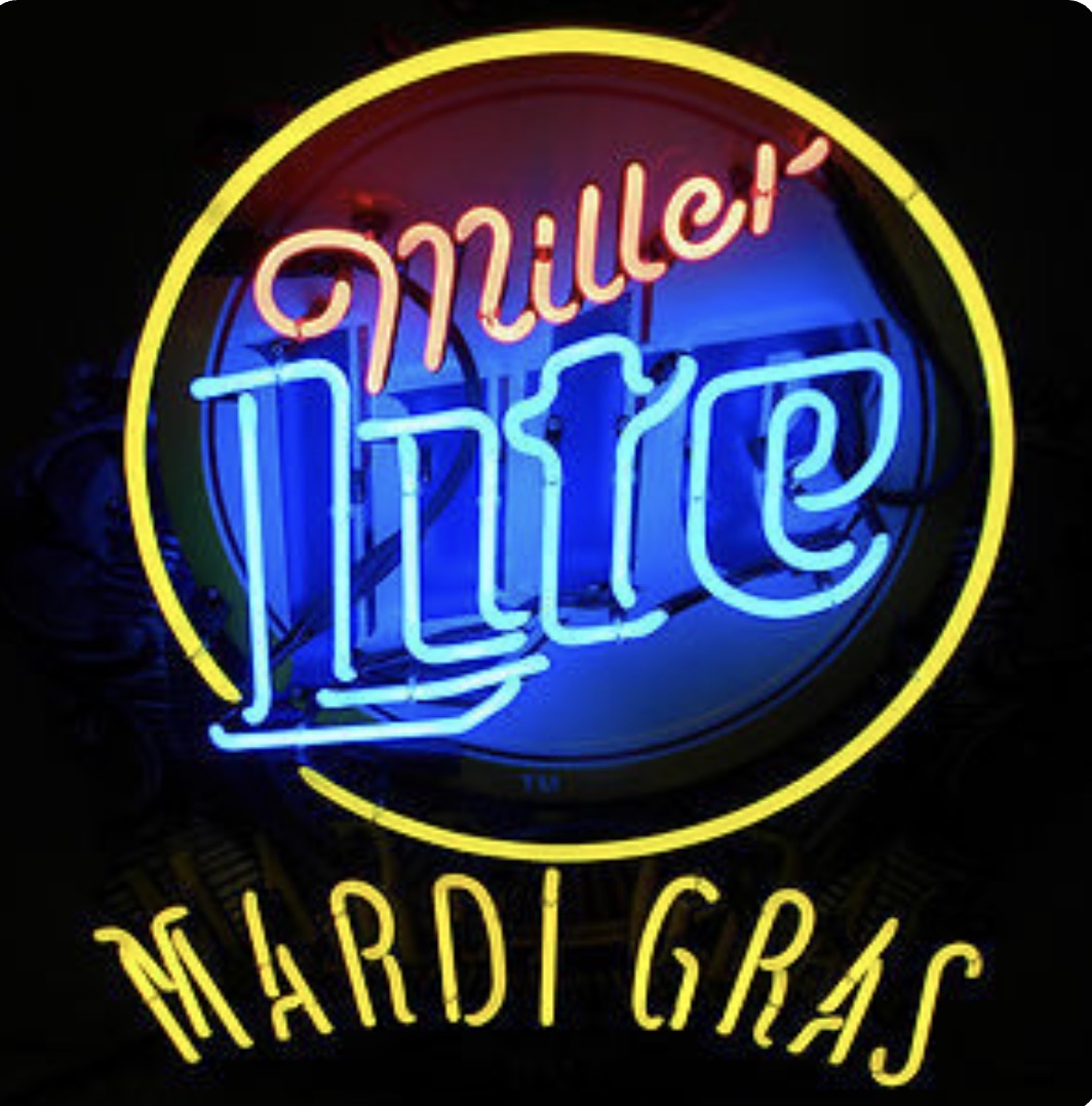 GRAS Single Stroke Word unit for Miller Mardi Gras Replacement Tube - Neon Sign Part