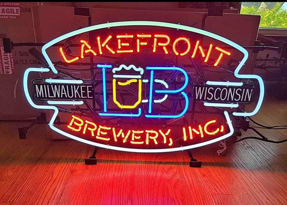 FRONT Single Stroke Word Unit for Lakefront Brewery Inc Neon Sign Replacement Tube
