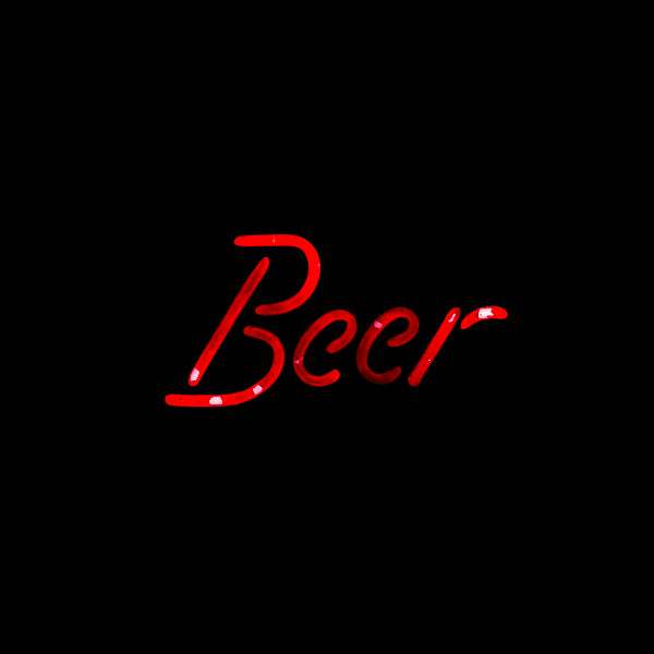 Beer Single Stroke Word Unit Red/Red Neon Sign Replacement Tube