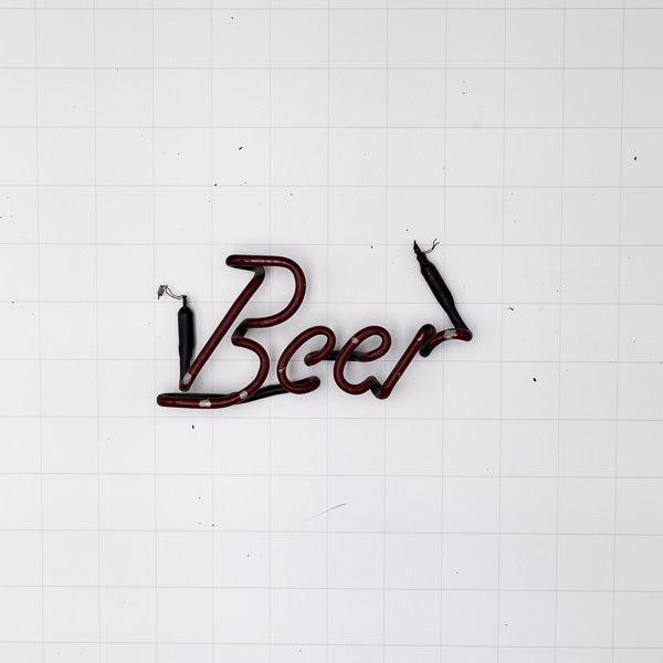 Beer Single Stroke Word Unit Red/Red Neon Sign Replacement Tube
