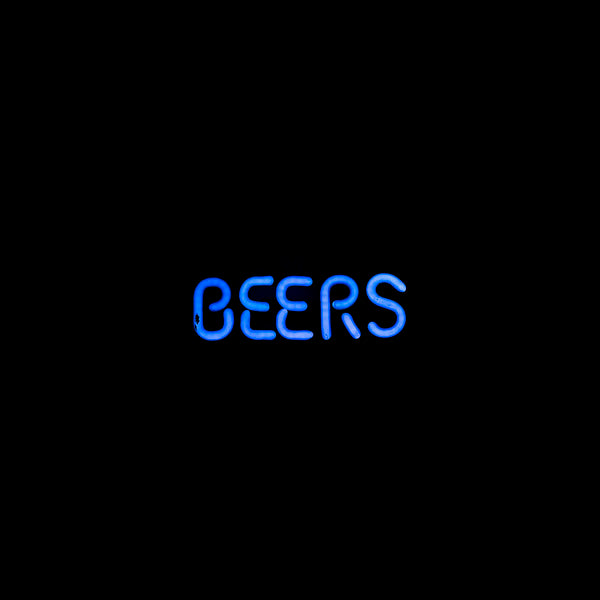 BEERS Single Stroke Word Unit White/Blue Neon Sign Replacement Tube