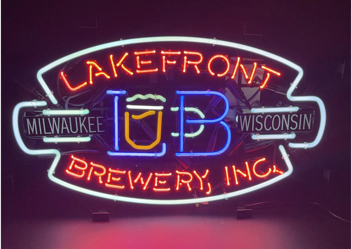 Wisconsin for Lakefront Brewery Neon Sign Plastic Replacement Panel