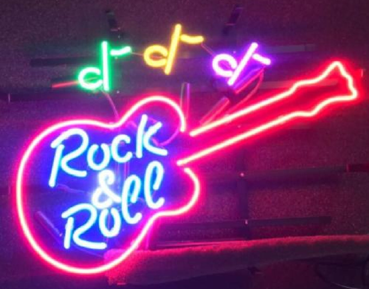 Music Notes for Rock & Roll Guitar Replacement Tube - Neon Sign Part